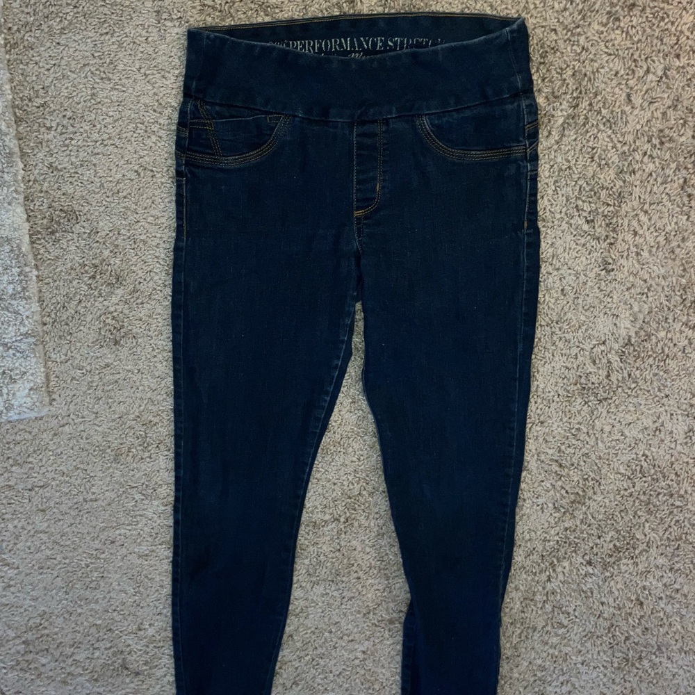Rewash Blue Jeggings with Slim Fit and Contrast Stitching